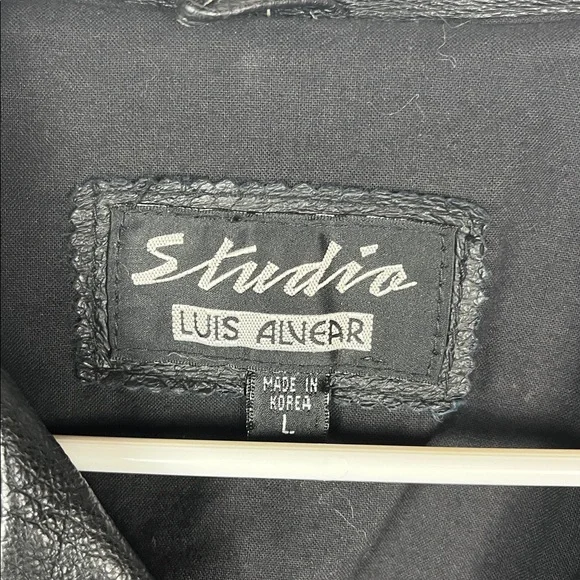 NWOT Luis Alvear Cropped Black Zip Up Leather Women's Jacket - Picture 5 of 9